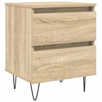 mesita de noche mesilla madera de ingenieria roble sonoma 40x35x50 cm