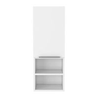 mueble de pared mila para bano con repisas abiertas e interiores 30cm l x 255cm p x 81cm a blanco