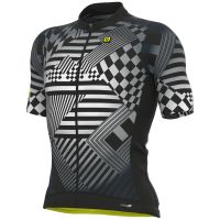 ale pr-s checker short sleeve jersey - s - grey