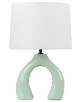 lampara de mesa  ceramica verde claro