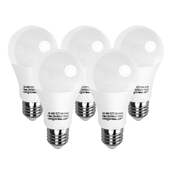 Aigostar - 15W Bombilla LED A60, Casquillo gordo E27, Luz Blanca Fría 6400K, 1200 lúmenes, no regulable - Pack de 5