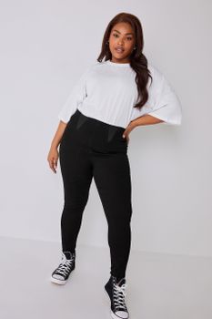 Jeggings Moldeadores Negros Elásticos, Mujer Curvy Y Tallas Grandes, Yours