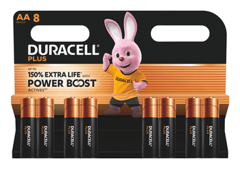 Duracell Plus Power Pila Alcalina AA LR6 MX1500 8B