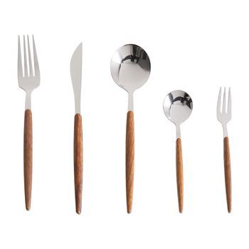 Cubertería Moderna Glamurosa De 30 Piezas: Cuchillo Tenedor Cuchara Cucharilla Tenedor Para Fruta Material Sintético Acero Inoxidable Plateado Gemelli