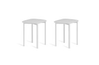 pack 2 taburetes 45 cm  asiento blanco estructura blanco