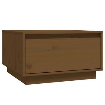 Mesa De Centro，mesa Auxiliar，mesa De Café Madera Maciza De Pino Marrón Miel 55x56x32 Cm