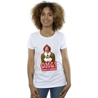 elf camiseta santas coming para mujer