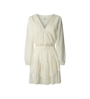 pepe jeans para mujer pl9537702 vestido lorenza blanco m casual algodon manga larga