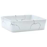 lavabo sobre encimera rectangular ceramica blanco 46x355x13 cm vidaxl