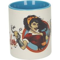 taza wonder woman vintage rompiendo cadena dc bombshells ceramica 325 mls