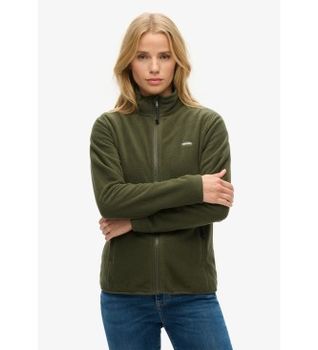 Superdry para mujer. W2012375A Polar Fleece verde (M), Casual, Poliéster