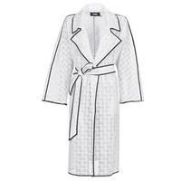 karl lagerfeld gabardina kl embroidered lace coat para mujer