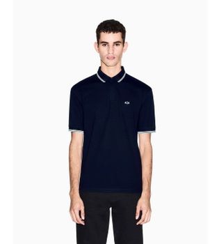A|X Armani Exchange para hombre. XM001287AF17321UB101 Polo Piqué marino (XL), Casual, Algodón, Clásico, Manga corta