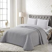 colcha bouti bayas gris poliester - jacquard color gris cama de 200