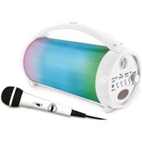 lexibook iparty altavoz portatil bluetooth con efectos luminosos microfono y cable extraible