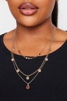 collar dorado triple altura discos