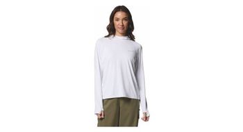 Camiseta de manga larga columbia skien valley para mujer blanca