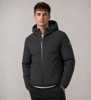 ECOALF para hombre. MCMGAJKCARTE0774W26-319 Chaqueta Cartes negro (XL), Casual, Poliéster Reciclado