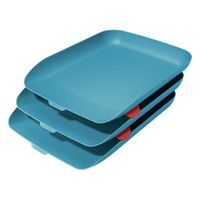 leitz cosy bandeja portadocumentos azul sereno 3 unidades