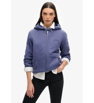 Superdry para mujer. W2012323A Sudadera Borg Lined Ziphood lila (S), Casual, Algodón