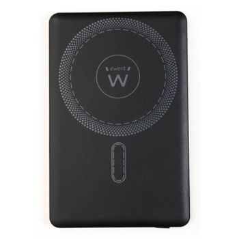 Power Bank Ewent UltraSlim 5000mAh MagSafe PD 22.5W Carga rápida USB-C Negro