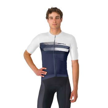 Maillot Castelli Simbolo Azul Blanco, Talla M