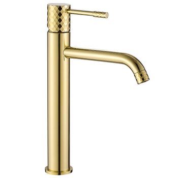 Grifo De Lavabo Rea Lungo Diamond Gold High