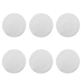 Salvamanteles redondo plateado - set de 6