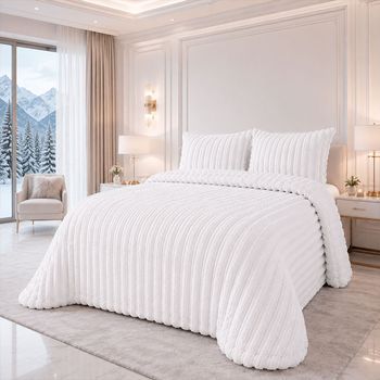 Edredón Invierno Thor Canalé 8 Cm Sedalina 800 Gr/m2 135 Cm Rufino Diaz, Blanco