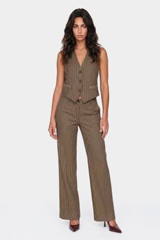 pantalón palazzo chevron lúrex chocolate lurex chevron