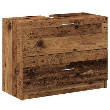 Gabinete De Baño Madera Vieja 78 X 37 X 59 Cm Vidaxl