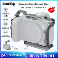 jaula para camara smallrig r5 ii jaula de liberacion rapida hawklock para canon eos r5 mark ii con protector de pantalla templado zapata fria -4977