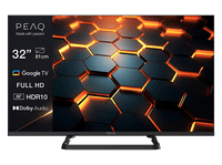 tv led 32 - peaq ptv 32gf-5026c full-hd smart tv dvb-t2 h265 hdr10 dolby audio triple tuner negro
