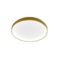 krizia - plafon led regulable 38w 3000k - luz calida 3300lm difusor opal marco dorado ip20 d27 cm diseno moderno
