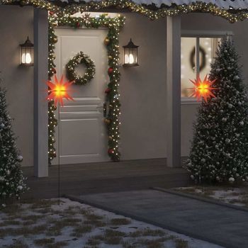 Lámparas De Navidad | Decoraciones De Navidad Led Plegables 3 Uds Rojo 57 Cm Cfw789744