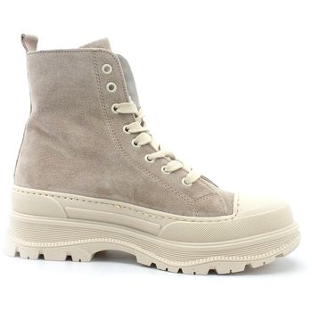 Divine Follie Botines Anfibio Camoscio Carrarmato Beige LEONE08F para mujer