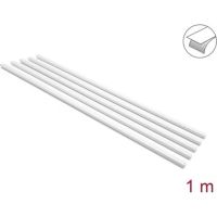 canal de cable delock autoadhesivo blanco 10 x 20 mm