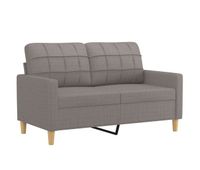 vidaxl sofa de 2 plazas de tela gris taupe 120 cm