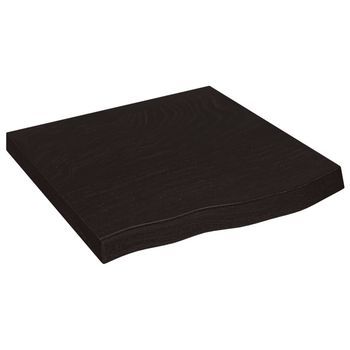 Encimera De Baño | Mueble De Baño Madera Tratada Marrón Oscuro 60x60x(2-6) Cm