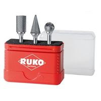 ruko 116001 - juego de 3 fresas de metal duro con vastago de 6 mm