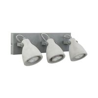 lampara de pared de hormigon cemento industrial gris 3 luces natural moderno mistago iii