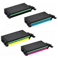 compatible multipack samsung clp-660n printer toner cartridges 4 pack -clp-k660b
