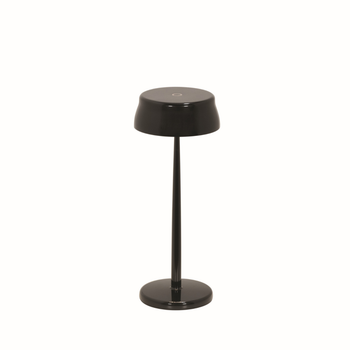 Lámpara De Mesa Led Inteligente Zafferano Sister Light Wi-fi Negro Perla Recargable Regulable 2200/2700/3000/4000k 3,2 W 33 Cm