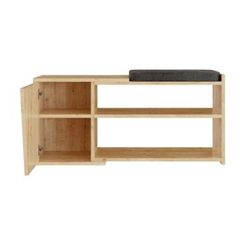 Banco zapatero 1 puerta l104 cm - roble