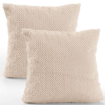 Funda de cojín Soraya beige 45x45 cm, 2 piezas