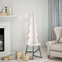 arbol de navidad  decoraciones de navidad de adorno madera maciza pino blanco 112 cm cfw520657