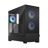 caja fractal pop air negra atx vidrio templado rgb torre