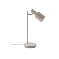 lampara de mesa de metal blanco
