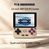 consola de juegos retro v10 khaki de 100 gb pantalla ips oca hd de 35 pulgadas 480320 rk3326 linux de codigo abierto regalos economicos para ninos