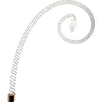 cayada salomonica cristal 27cm transparente casquillo dorado